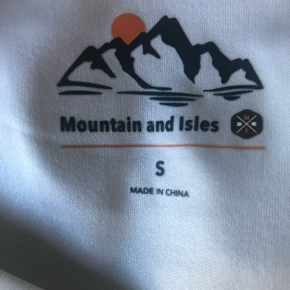 Mountains & Isle Wayfinder Sun Protection Shirt S Blue Ombre Paddle Board Surf - Picture 5 of 5